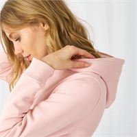 FELPA DONNA ORGANICA CON CAPPUCCIO E ZIP
